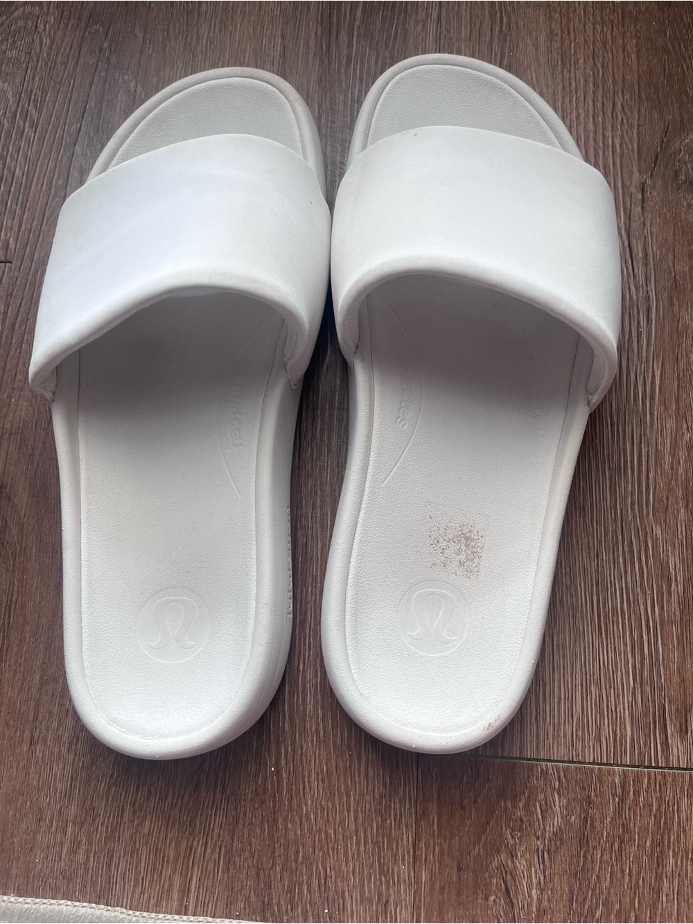 lululemon athletica White Slide Sandals